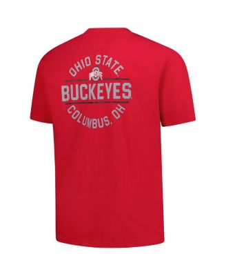 Men's Scarlet Ohio State Buckeyes Big Tall Fast Break 2 Hit T-Shirt