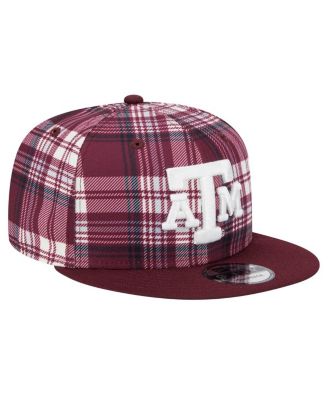 Men's Maroon Texas A&M Aggies Plaid 9FIFTY Snapback Hat