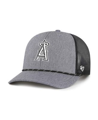 '47 Brand - Men's Charcoal Los Angeles Angels Carbon Rope Trucker Adjustable Hat