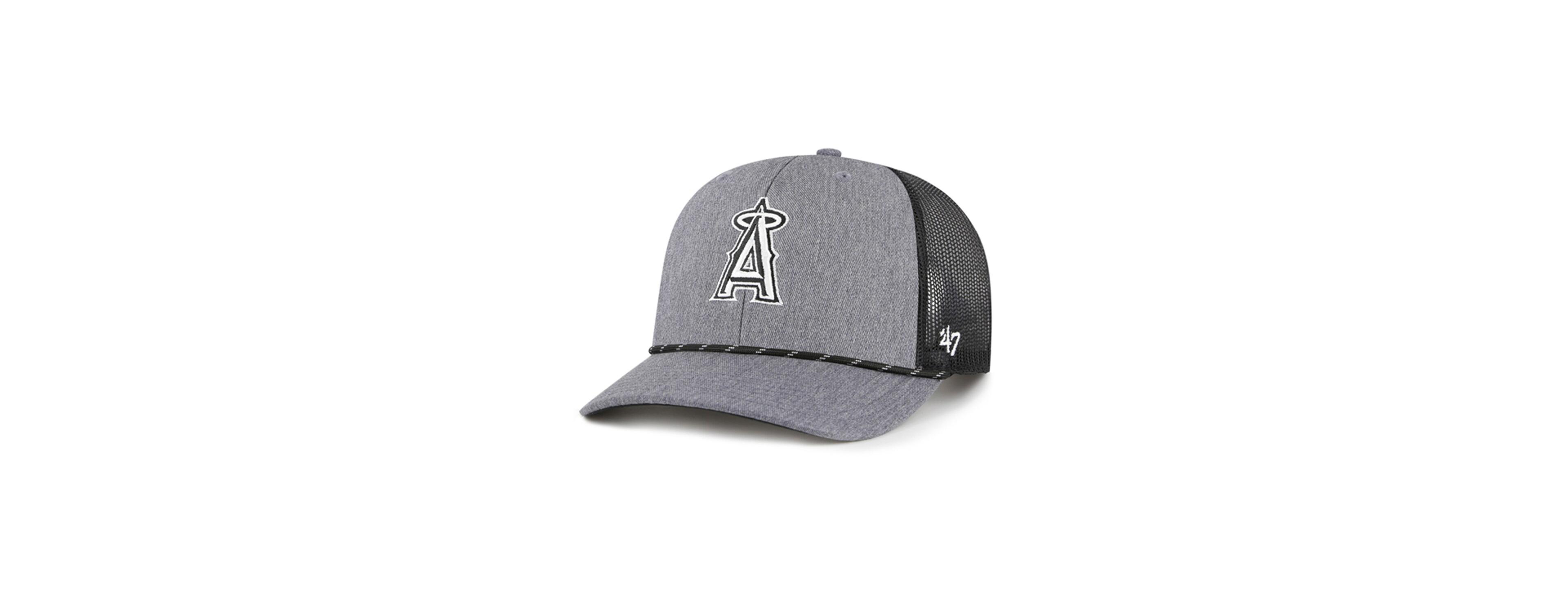 '47 Brand Men's Charcoal Los Angeles Angels Carbon Rope Trucker Adjustable Hat