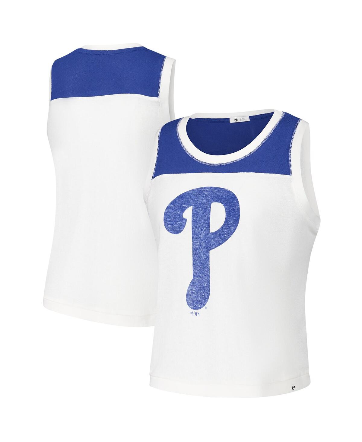 Women's White Philadelphia Phillies Premier Zoey Waist Length Tank Top - White