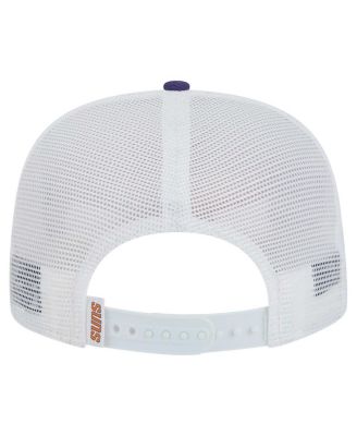 Men's White/Purple Phoenix Suns Dip-Dye 9FIFTY A-Frame Trucker Snapback Hat
