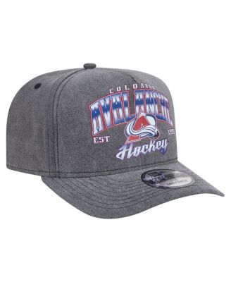 Men's Charcoal Colorado Avalanche Throwback Washed A-Frame Pre-Curved 9FIFTY Snapback Hat
