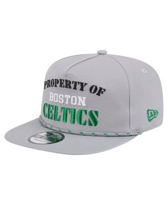 Men's Gray Boston Celtics Throwback Property Of Golfer Snapback Hat
