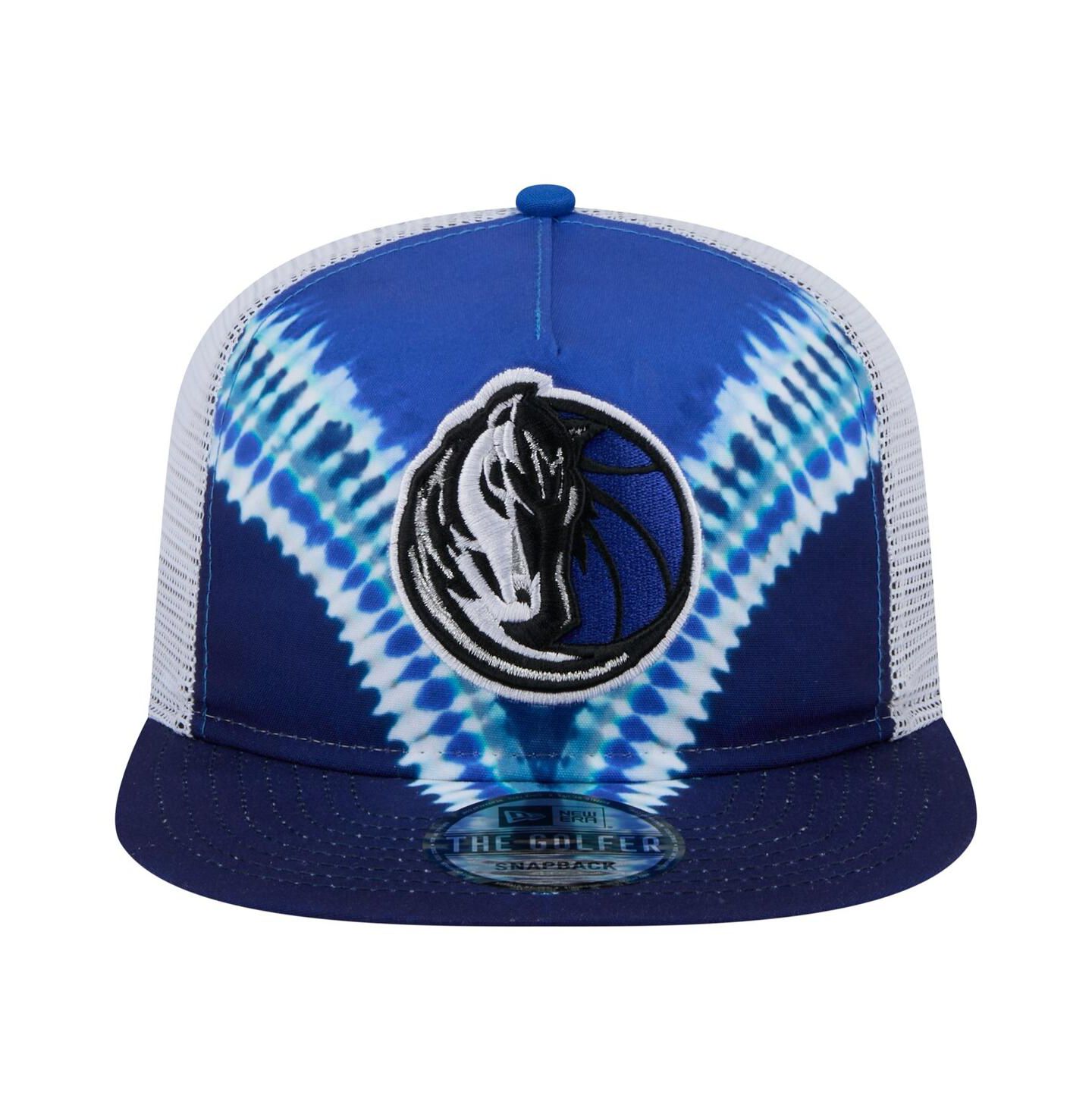 Мужская кепка New Era Navy/Blue Dallas Mavericks Throwback Dye Golfer Snapback Hat — фото 2