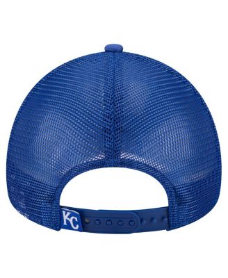 Men's Royal Kansas City Royals Distressed 9FORTY A-Frame Adjustable Trucker Hat
