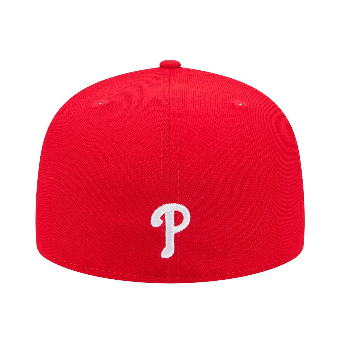 Мужская кепка New Era Red Philadelphia Phillies Ransom 59FIFTY Fitted Hat — фото 4