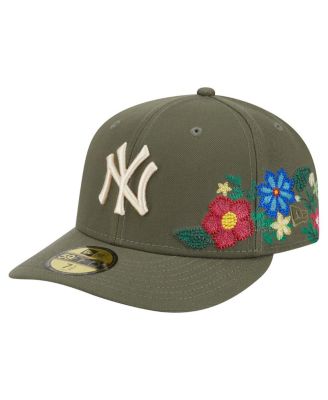 New Era - Men's Olive New York Yankees Tonal Florals 59FIFTY Fitted Hat