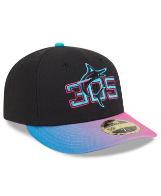 Men's Black/Pink Miami Marlins 2025 City Connect Low Profile 59FIFTY Fitted Hat