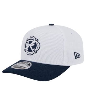 Men's White/Navy New England Revolution 2025 Jersey Hook 9SEVENTY Stretch-Snap Hat