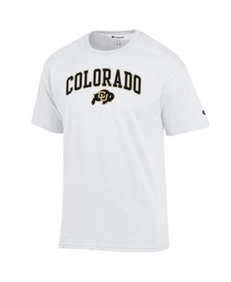 Men's White Colorado Buffaloes Arched Logo T-Shirt