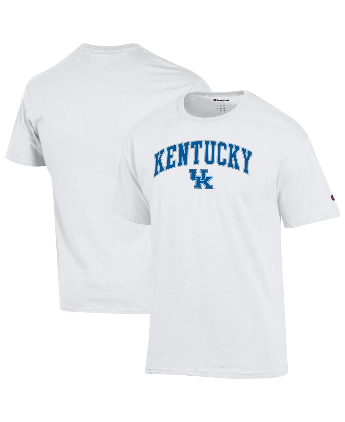 Champion Men's Royal Kentucky Wildcats Arch Over Logo T-Shirt - White