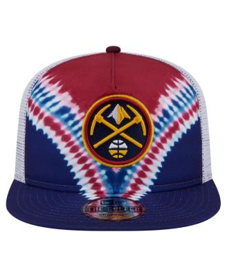 Men's Navy/Red Denver Nuggets Throwback Dye Golfer Snapback Hat