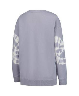 Women's Gray Indiana Fever Double Collar Fleece Pullover Sweatshirt