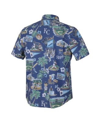 Men's&nbsp;Royal Kansas City Royals Scenic Tri-Blend Button-Down Shirt