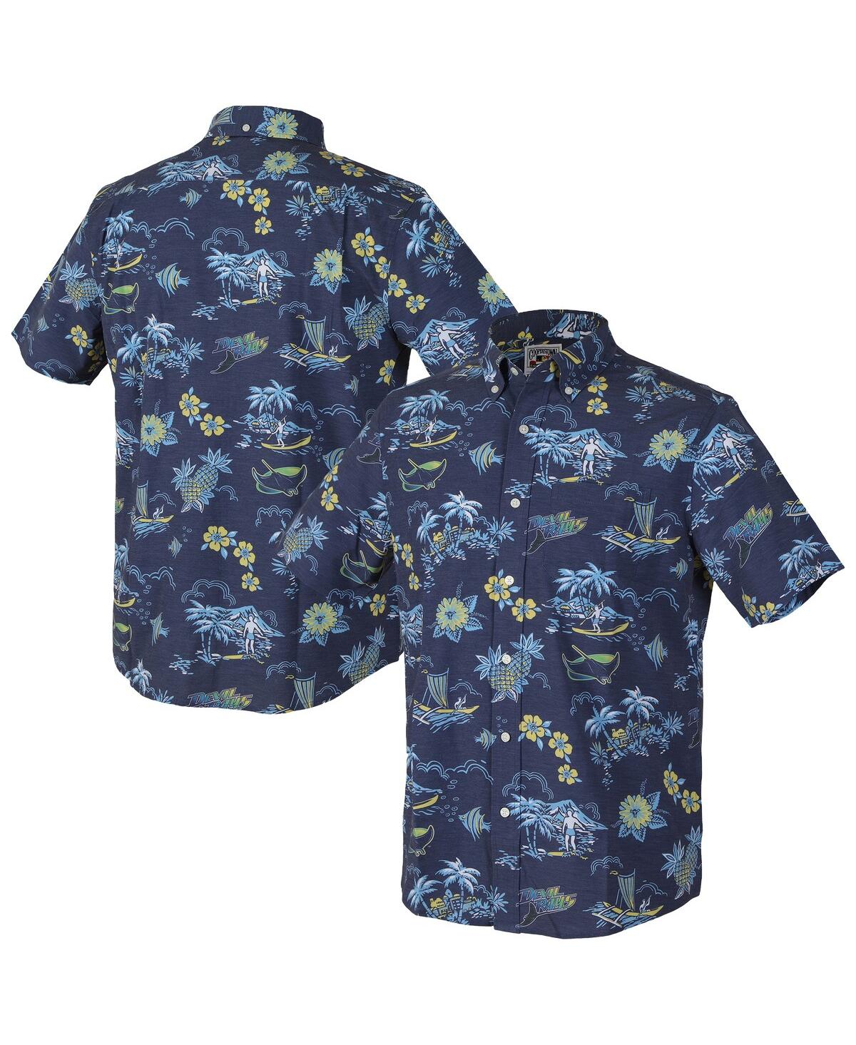 Men's Dark Blue Tampa Bay Rays Kekai Button-Down Shirt - Dark Blue