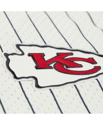Men's Cream Kansas City Chiefs Final Seconds Vintage Logo Mesh Button-Up Shirt