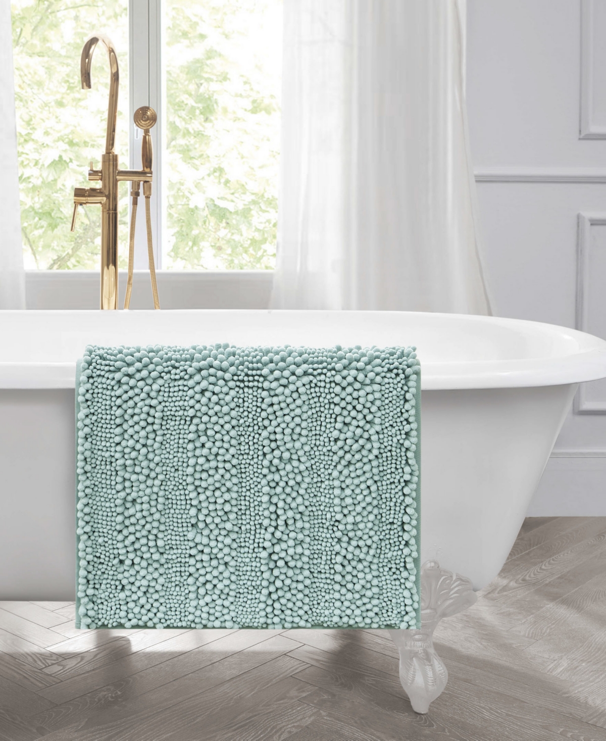 Laura Ashley Astor Chenille Bath Mat, 27" X 45"