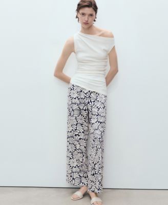 Women's Floral Linen Pants