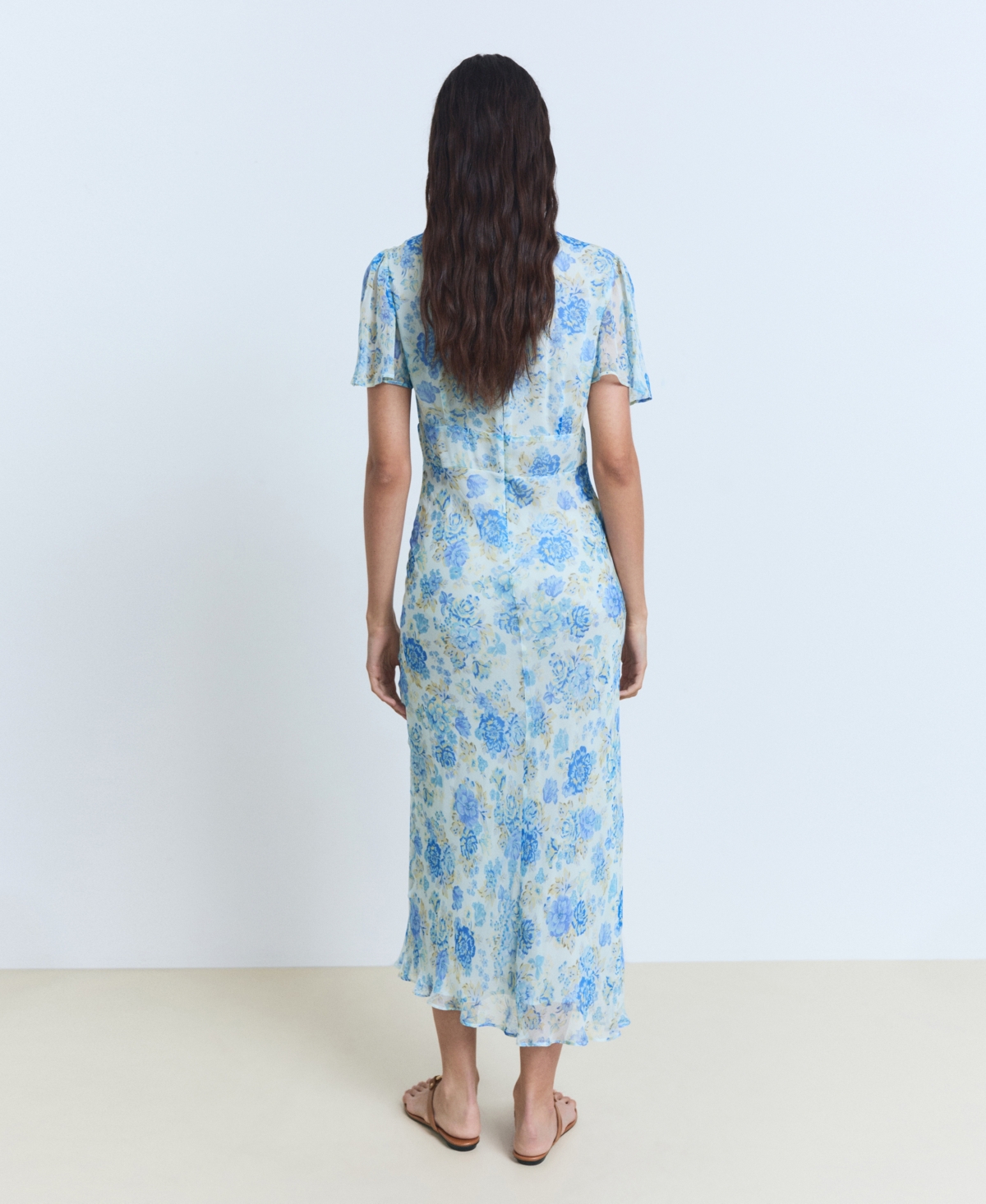 Shop Mango Women's Short Sleeves Floral Dress