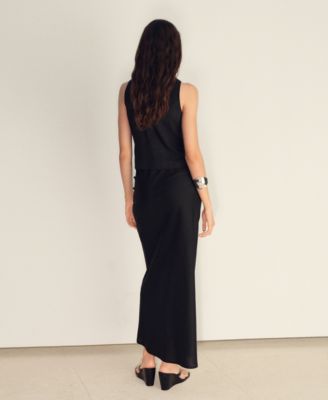 Women's Linen-Blend Straight Skirt