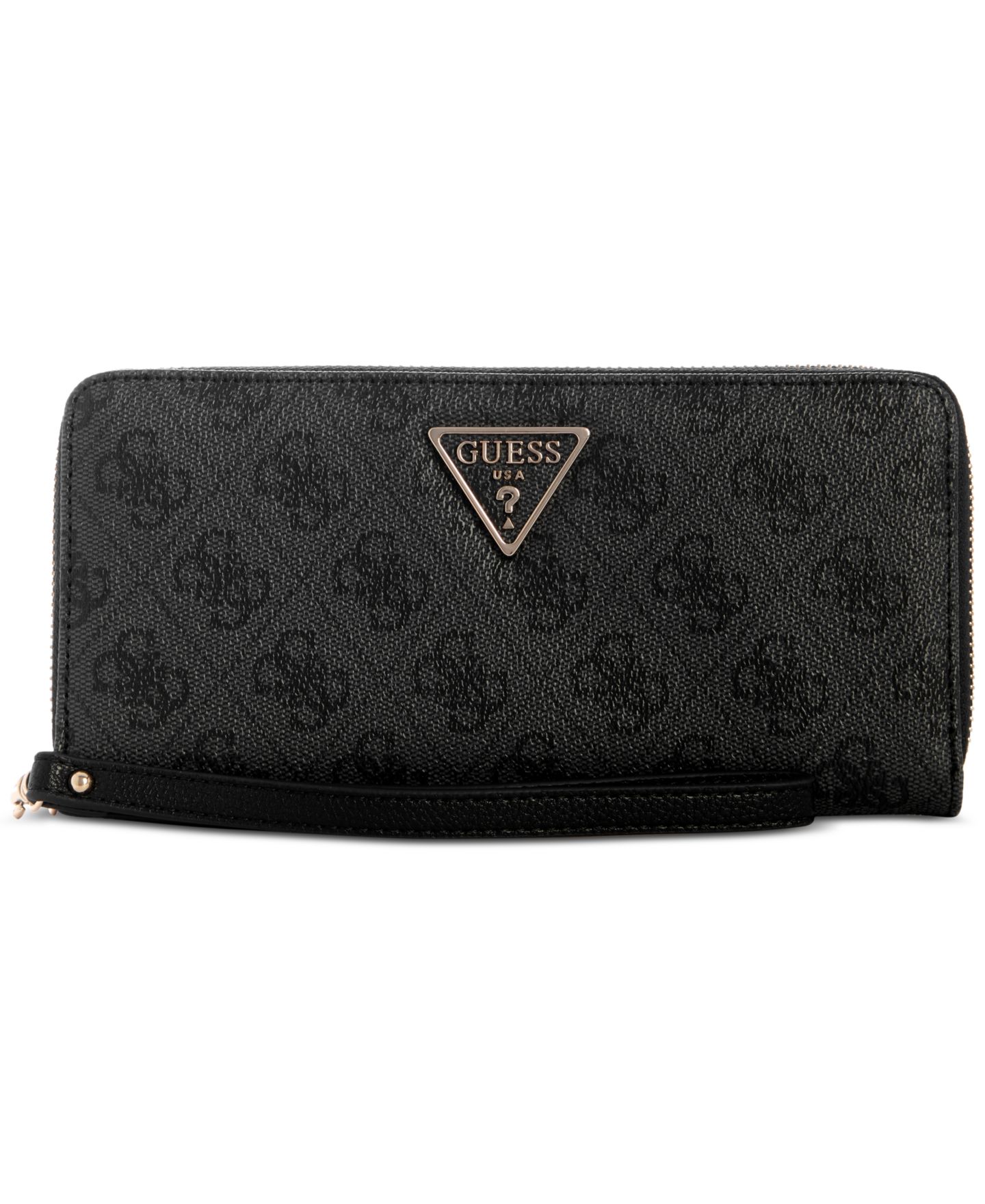 Женский кошелёк GUESS Laurel II Large Zip Around Wallet, цвет: Coal Logo — фото 1