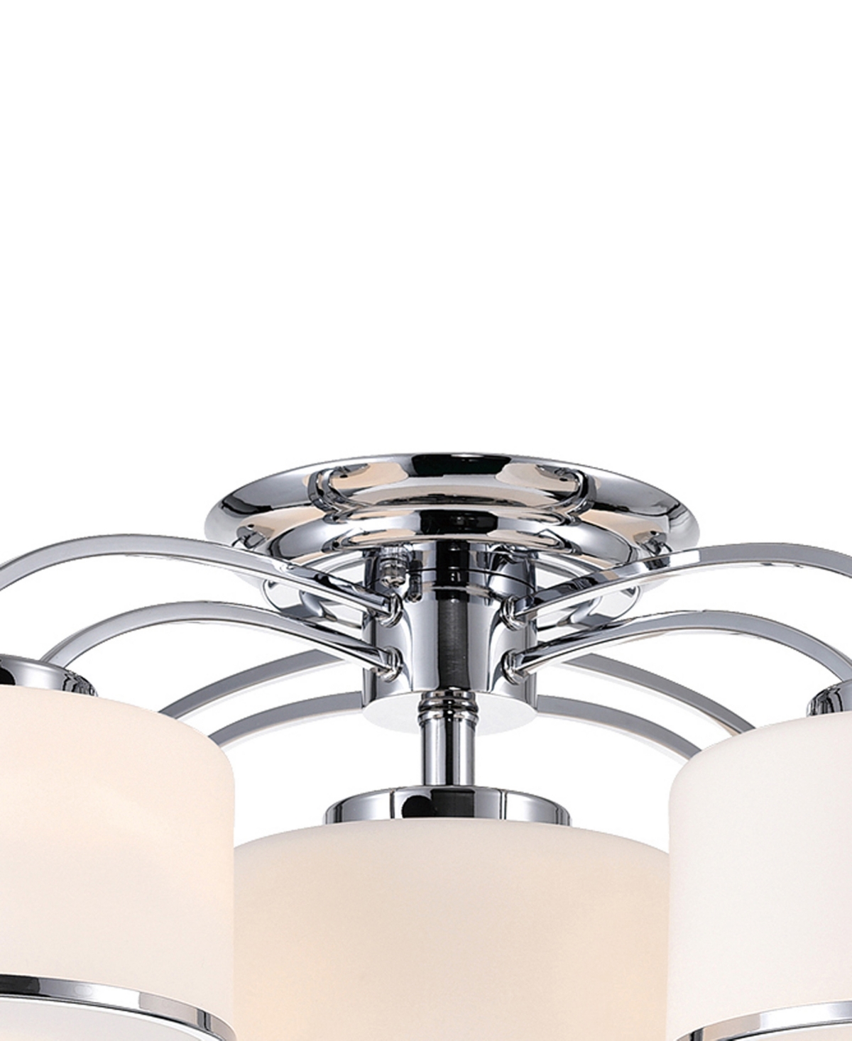 Cwi Lighting 10" Metal Frosted 5 Light Drum Shade Flush Mount