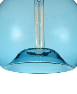 13" Metal Glass 1 Light Down Mini Pendant