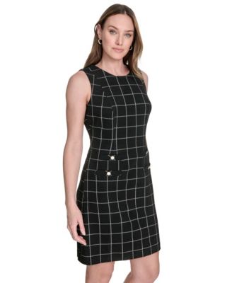 Women's Windowpane Sheath Dress