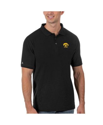 Antigua - Men's Black Iowa Hawkeyes Legacy Pique Polo Shirt