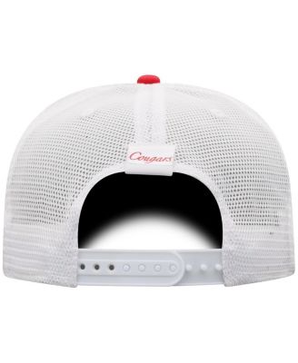 Men's Red/White Houston Cougars Victory Baseline Adjustable Trucker Hat