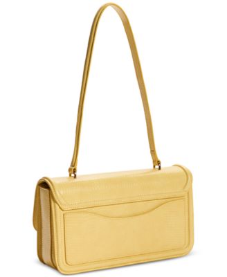 Loraine Embossed Lizard Flap Shoulder Bag