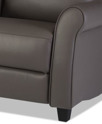 Thandler 5-Pc. Leather L Shape Sectional with 3 Power Recliners and 1 Storage Console