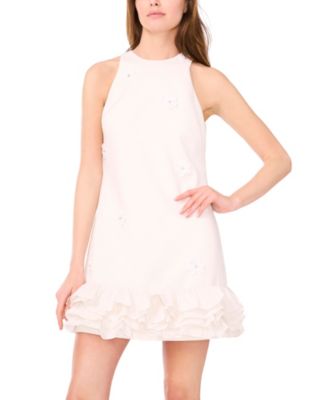 Women's Sleeveless Ruffled-Hem Sheath Dress