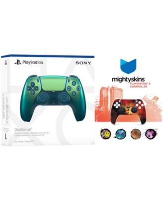 PlayStation 5 DualSense Wireless Controller with MightySkins Custom Decal Skin Voucher - Chroma Pearl