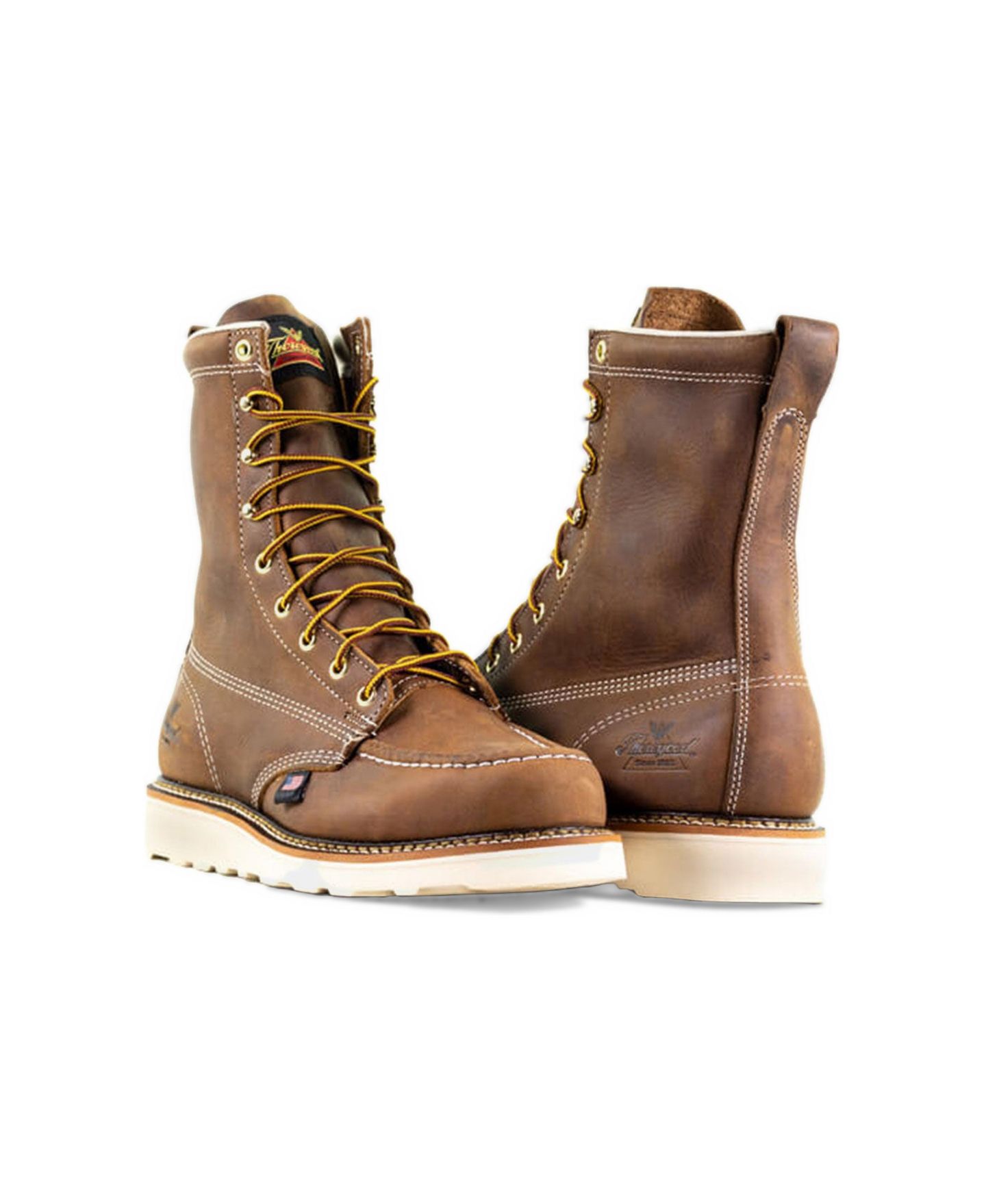 Мужские ботинки Thorogood 1957 Series Waterproof Safety Toe 8" Moc Toe Work Boots for Men, цвет: Crazyhorse — фото 3