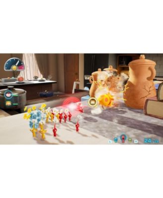 Switch Neon Red & Blue OLED Console with Pikmin 4, Nintendo $20 eShop Gift Card, MightySkins Console and Controller Skin Voucher, and 1 Year