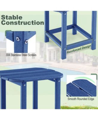 2-Pieces Adirondack Outdoor Side Table for Patio and Garden