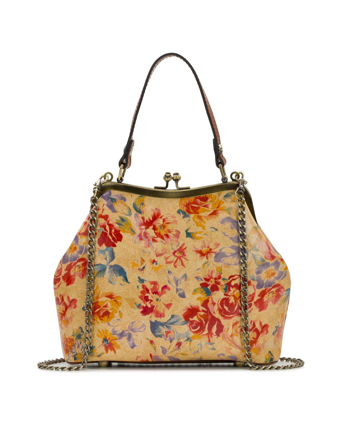 Laureana Kisslock Small Satchel Bag - Rosewood w/ Scarf