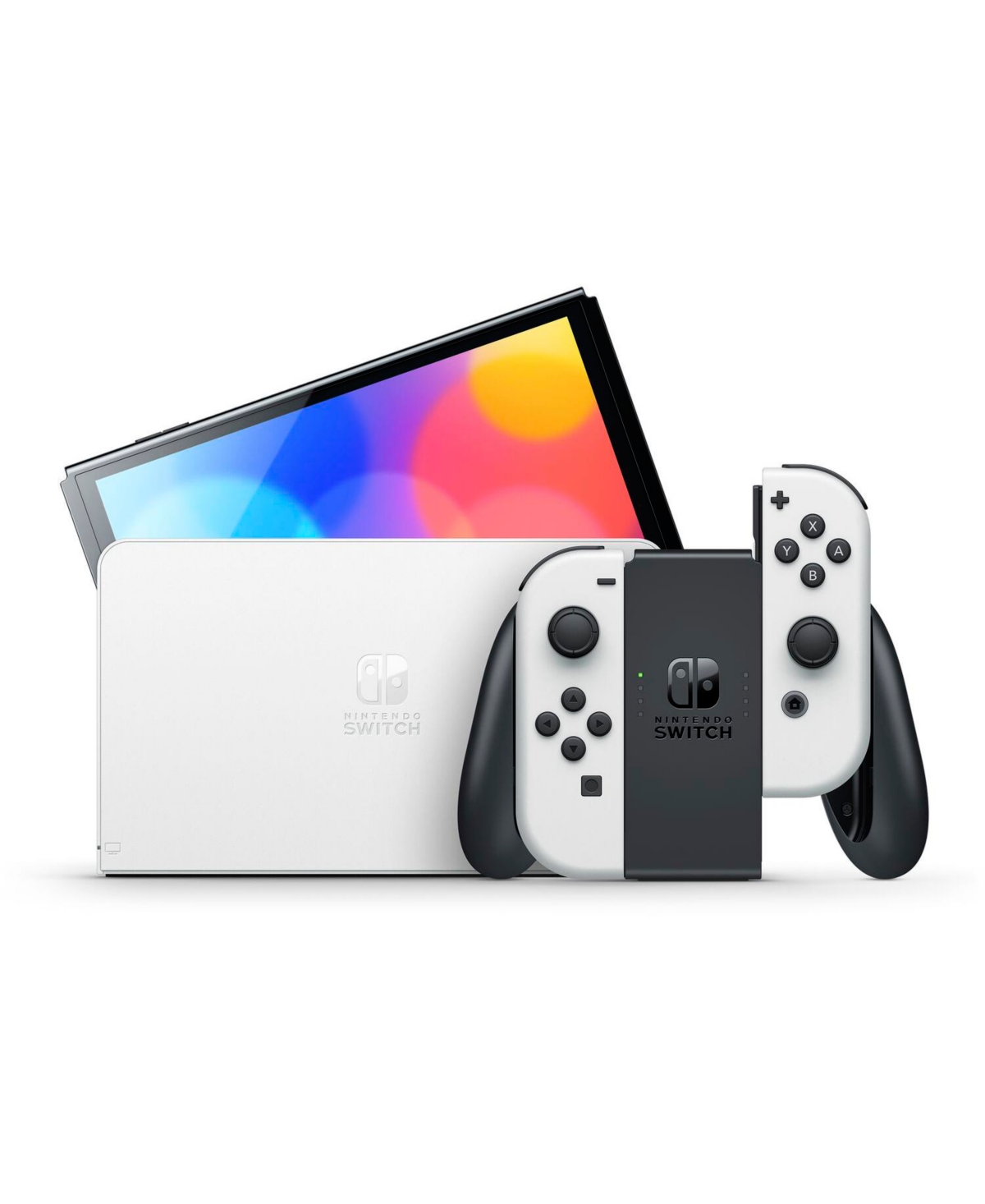 Nintendo Switch Neon Oled Console with Pro Controller, MightySkins Console and Controller Skin Voucher, and 2 Year Cps Extended Warranty