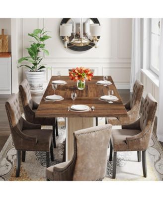 55" Rectangular Dining Table for 4 to 6 People, Dining Room & Living Room