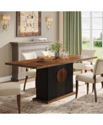 55" Rectangular Dining Table for 4 to 6 People, Dining Room & Living Room