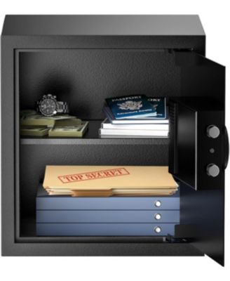 Steel Safe Box with Digital Keypad Lock, Removable Shelf 1.2 Cubic Feet Security Document Safe