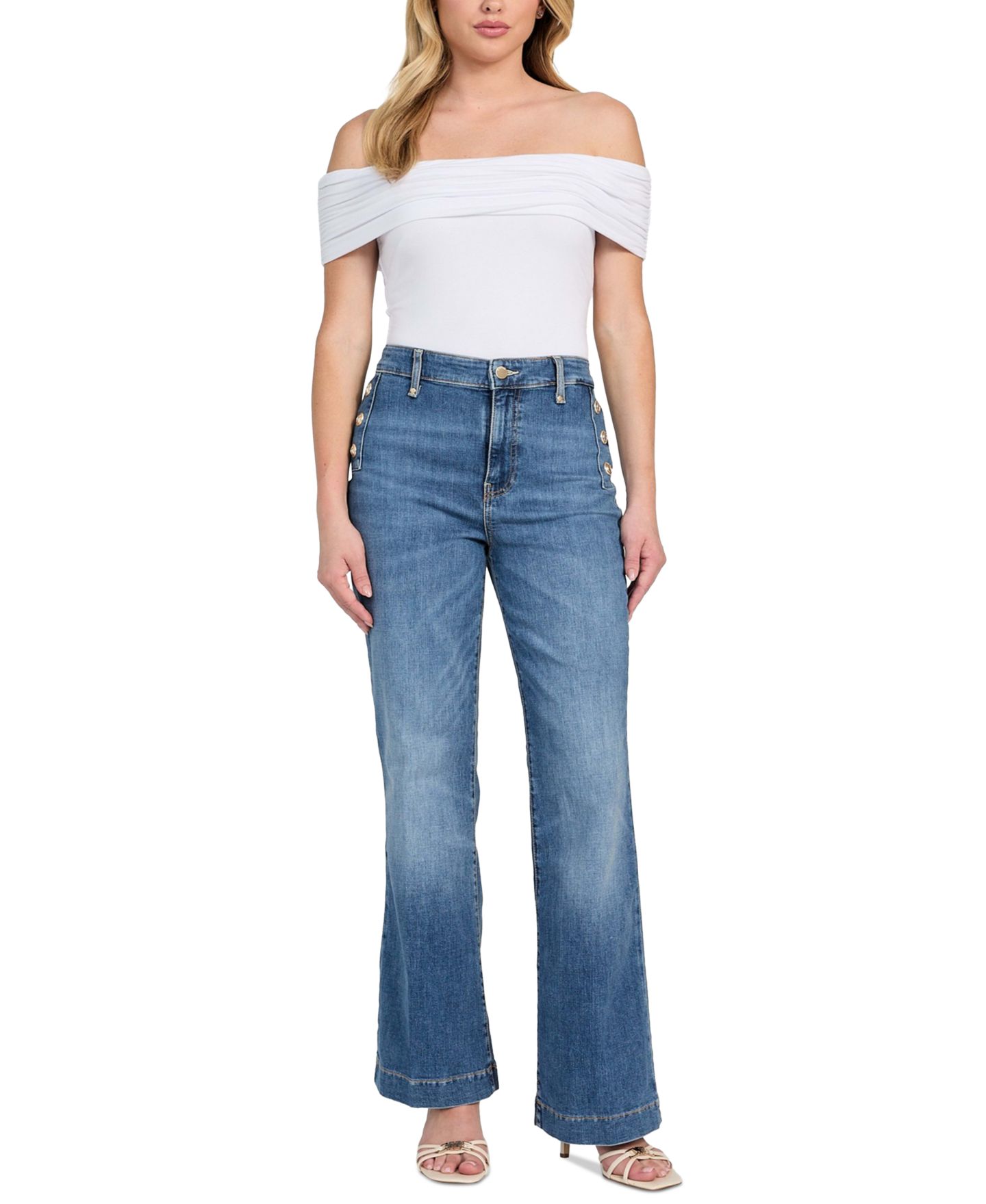 Женские джинсы GUESS Faye High Rise Flare, цвет: Simplicity — фото 1