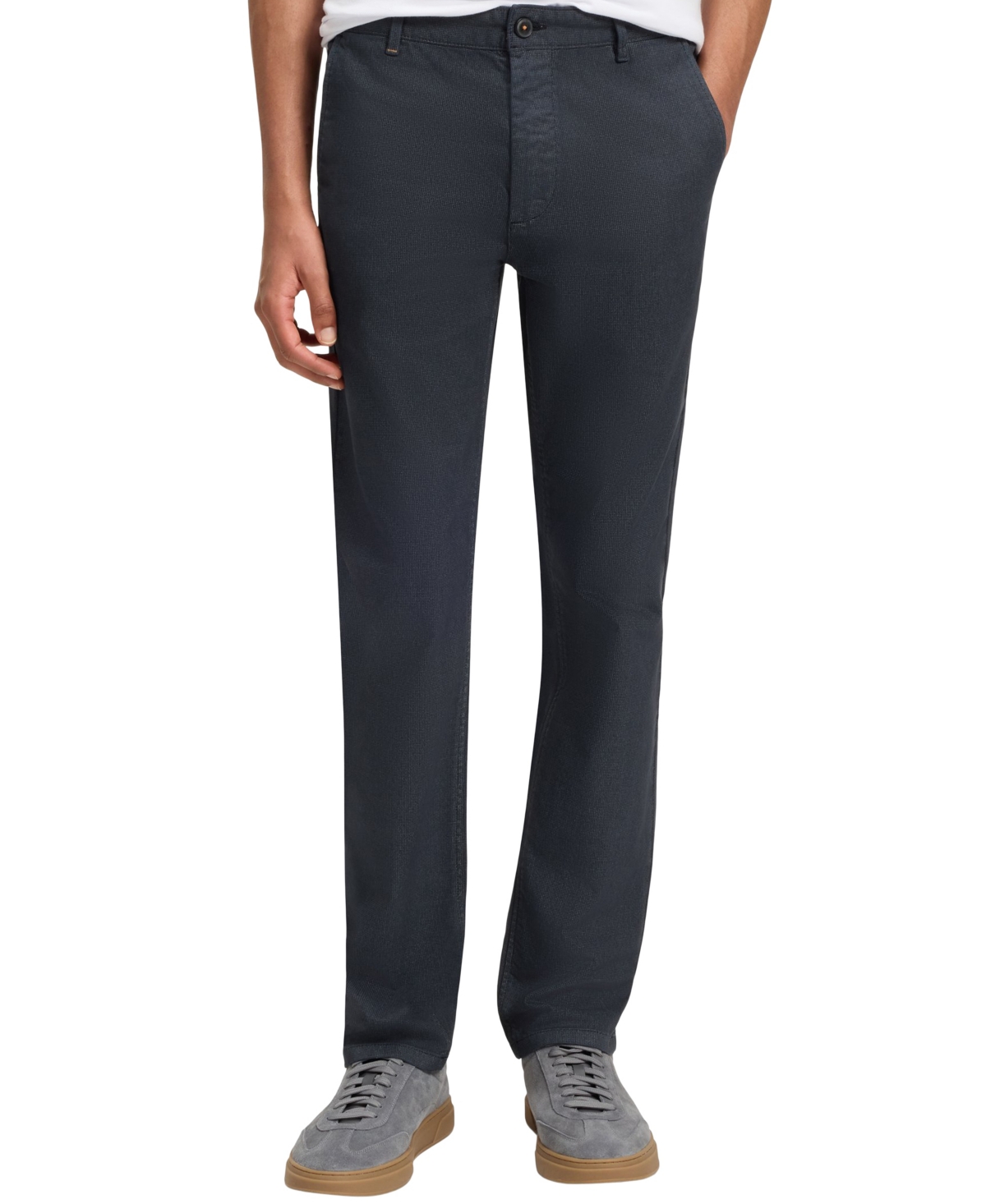 Boss by Hugo Boss Men's Printed Stretch Cotton Slim-Fit Pants - Dark Blue