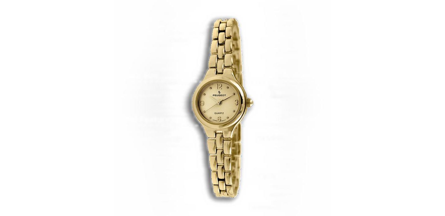 Женские часы Peugeot 22mm Round Dial Round Self-Adjust Link Bracelet Watch — фото 5