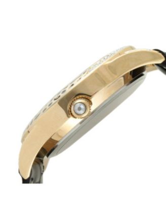 Women's Couture Gold Watch Leopard Dial Swarovski Crystal