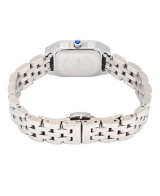 Womens 20x22mm Silver-Tone Panther Link Bracelet Watch