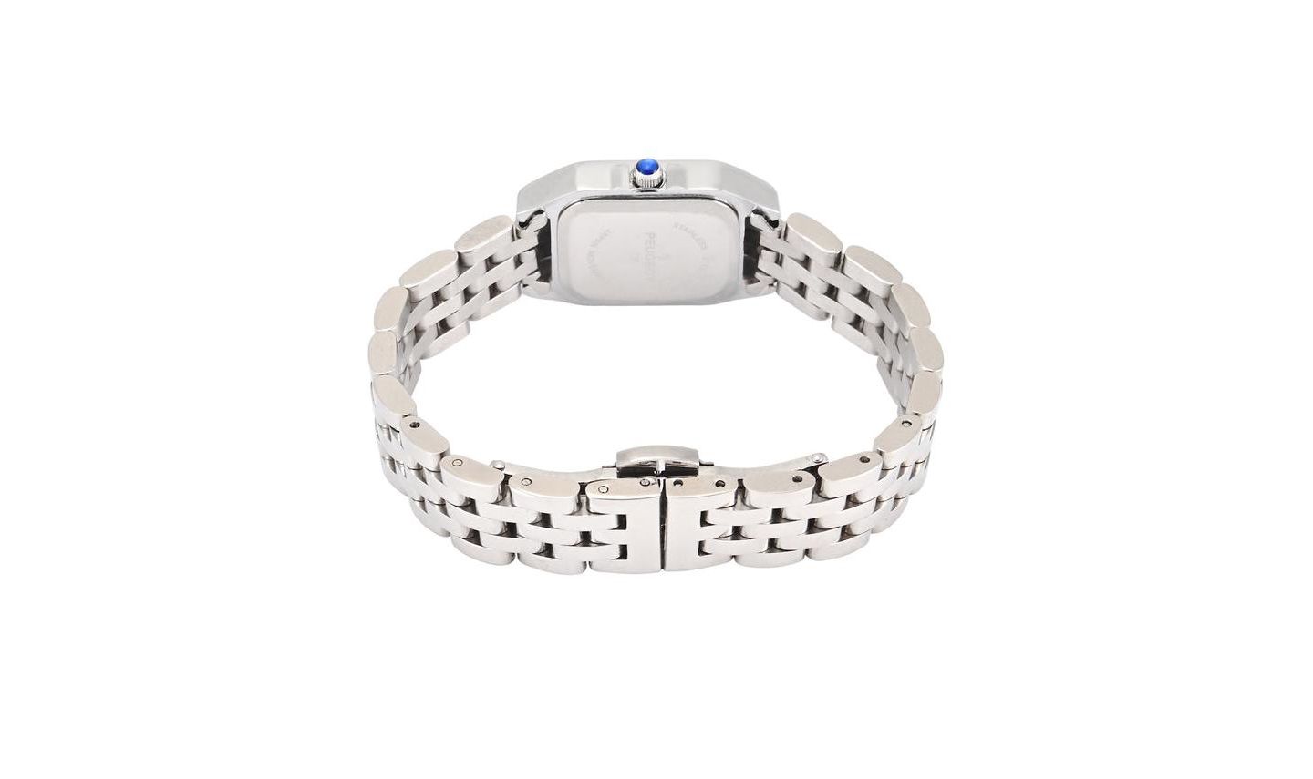 Женские часы Peugeot 20x22mm Silver-Tone Panther Link Bracelet Watch — фото 2