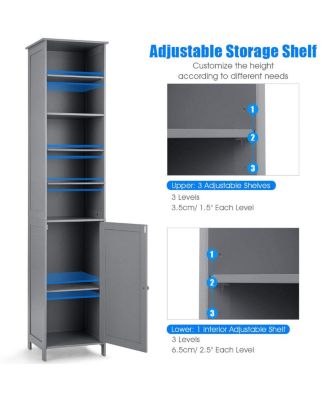 72 Inches Tall Freestanding Bathroom Storage Cabinet